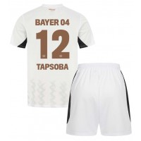 Camisa de Futebol Bayer Leverkusen Edmond Tapsoba #12 Equipamento Secundário Infantil 2024-25 Manga Curta (+ Calças curtas)